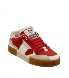 Dolce & Gabbana Red Low-Top Sneakers