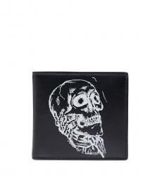 Alexander McQueen Black Skull Print Wallet