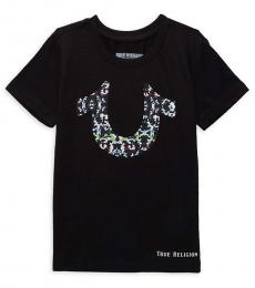 True Religion Little Boys Black Wave Logo T-Shirt