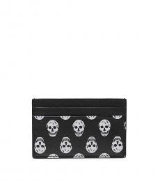Alexander McQueen Black Skull Pattern Card Holder