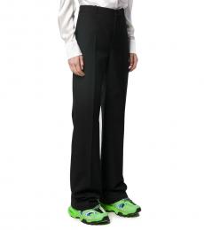 Balenciaga Black Wool Flared Tailored Trousers