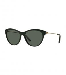 Tory Burch Racing Green-Gold Cat Eye Sunglasses