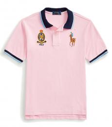 Ralph Lauren Boys Carmel Pink Big Pony Crest Polo