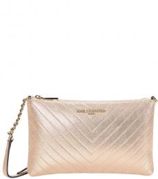 Karl Lagerfeld Rose Gold Charlotte Medium Crossbody