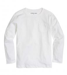 J.Crew Boys White Long-sleeve jersey T-Shirt