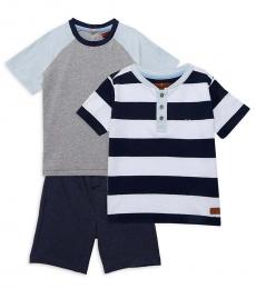 7 For All Mankind 3 Piece T-Shirts/Shorts Set (Little Boys)
