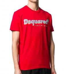 Red Printed Cool Fit T-Shirt