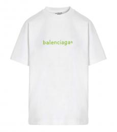 Balenciaga White New Copyright  Logo T-Shirt
