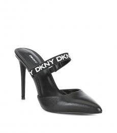 DKNY Black Dorian Signature Logo Heels