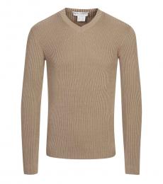 Brown Slim Fit Sweater