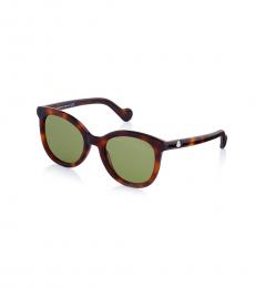 Green Havana Browline Sunglasses