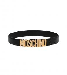 Moschino Black Gold Buckle Belt