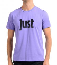 Just Cavalli Purple Graphic Print T-Shirt
