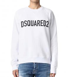 Dsquared2 White Graphic Logo Sweatshirt