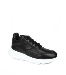 Alexander McQueen Black Leather Sneakers