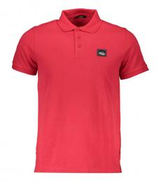 Cavalli Class Red Logo Plate Polo