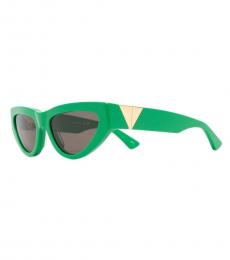 Bottega Veneta Green Bold Cat Eye Sunglasses