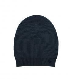 Navy Blue Knitted Beanie