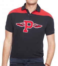 Ralph Lauren Black Winged Feather Logo Polo