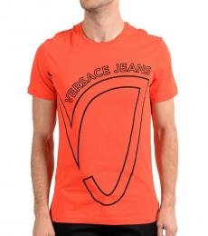 Versace Jeans Couture Orange Graphic Print T-Shirt