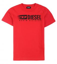 Diesel Boys Red Tever T-Shirt