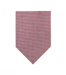 Red Micro Square Slim Tie