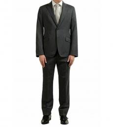 Grey Striped Wool Suit