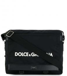 Dolce & Gabbana Black Buckle Large Messenger Bag