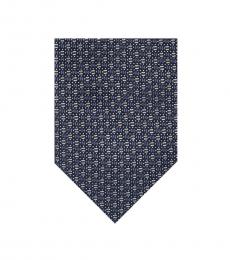 Ted Baker Navy Micro Textured Pattern Silk Tie