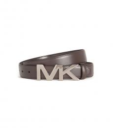 Michael Kors Brown Logo Reversible Leather Belt