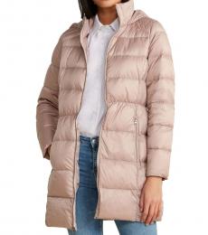 Lucky Brand Light Pink Hooded Packable Jacket