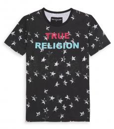 True Religion Little Boys Black Shadow Star Logo T-Shirt
