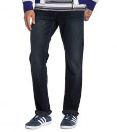 True Religion Black Ricky Flap Straight Jeanss
