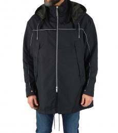 Navy Blue  Removable Hooded Jacket