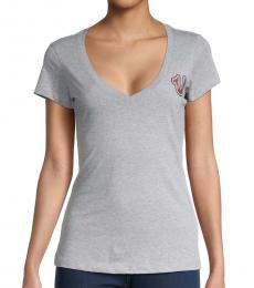 True Religion Light Grey V-Neck T-Shirt