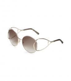 Chloe Brown Oval Sunglasses
