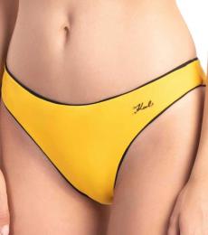 Karl Lagerfeld Yellow Logo Bikini Bottom