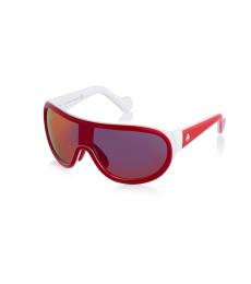 Moncler Red Mono Lens Sunglasses