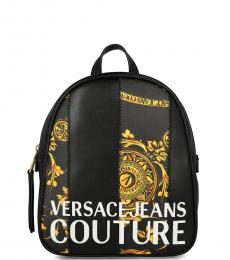 Versace Jeans Couture Black Logo Small Backpack