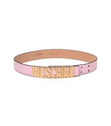 Moschino Light Pink Buckle Belt