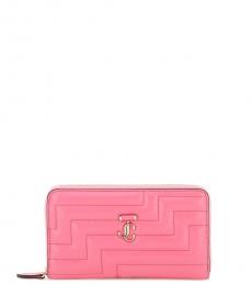Jimmy Choo Fuchsia Quilted Wallet