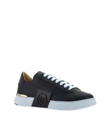 Philipp Plein Black Logo Low-Top Sneakers