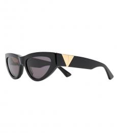 Bottega Veneta Black Bold Cat Eye Sunglasses
