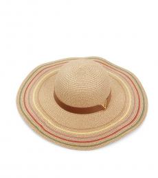Vince Camuto Beigetweed Straw Sun Hat