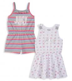 2 Piece Romper/Dress Set (Little Girls)
