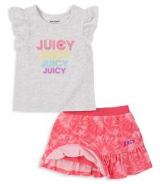 Juicy Couture 2 Piece Top/Skorts Set (Little Girls)