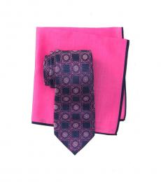 Ted Baker Pink Connect Medallion Tie & Pocket Square Set