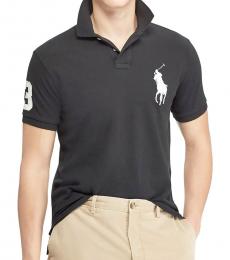 Ralph Lauren Grey White Custom Fit Big Pony Polo