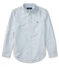 Ralph Lauren Boys Light Blue Stripe Oxford Shirt
