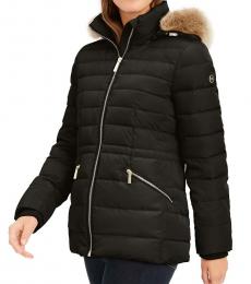 Michael Kors Olive Faux-Fur Hooded Down Puffer Coat
